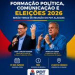 FORMAÇÃO POLÍTICA, COMUNICAÇÃO E ELEIÇÕES 2026 SERÃO TEMAS DE REUNIÃO DO PDT ALAGOAS